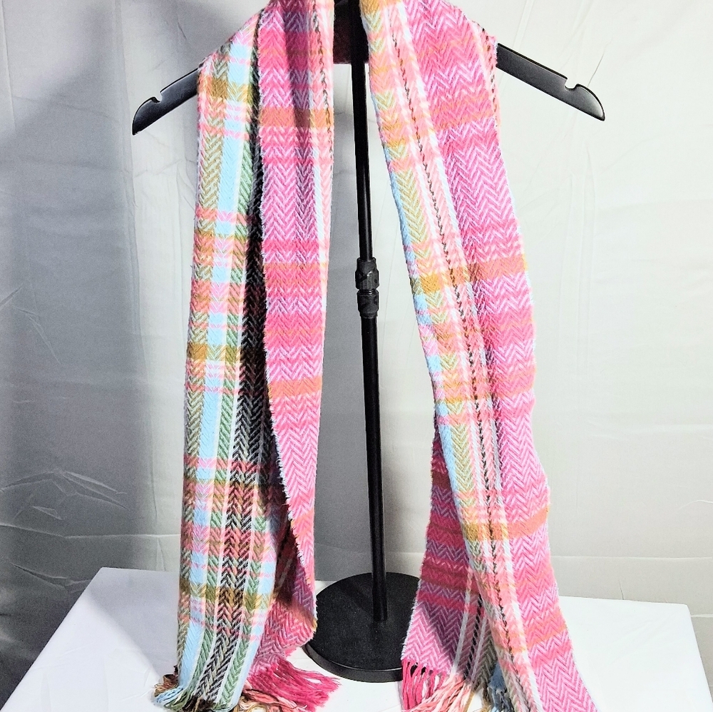 12" X 64" Beautiful Buttery Soft Multi Colored Geometric Cashmere Chevron/Scarf